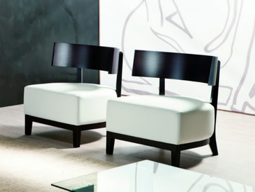 KANDY - Upholstered leather easy chair by Pacini & Cappellini - view 3